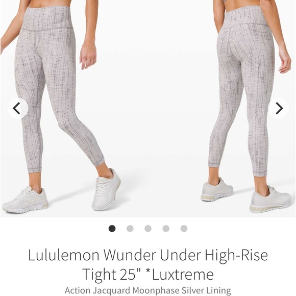 lululemon athletica Pants - Lululemon Wunder Under High-Rise Tight 25" Luxtreme Jacquard Moonphase Silver 4